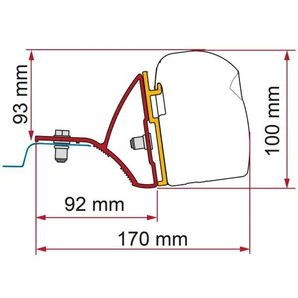 Adapter Fiamma Kit F43van árnyékolóhoz, Renault Trafichoz Outlet