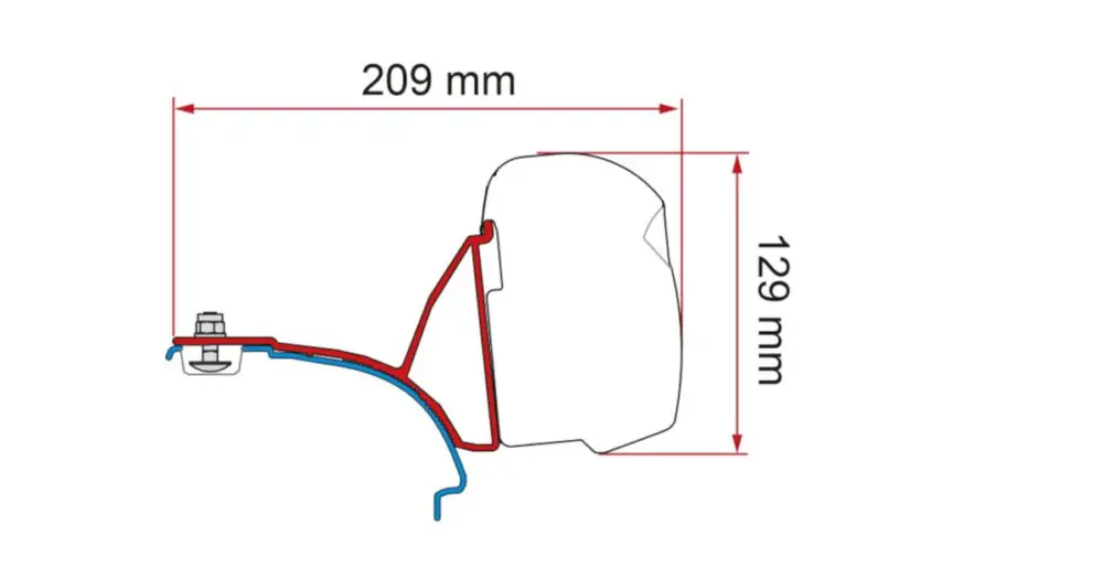 Népszerű Fiamma Kit VWT5/T6 Multivan with Rail – RHD–DB (F43) adapter